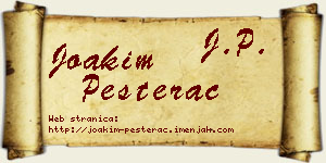Joakim Pešterac vizit kartica